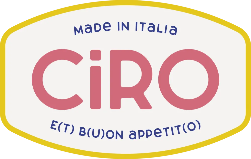 Ciro • Logo intégral mixte rose bleu et jaune
